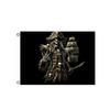 Kostlivec Pirátský Kapitán Loď Lebka Vlajka 2x3ft 3x5ft Polyesterový Transparent Temné Pirátské Téma Halloween Venkovní Zahrada Domácí Nástěnná Dekorace