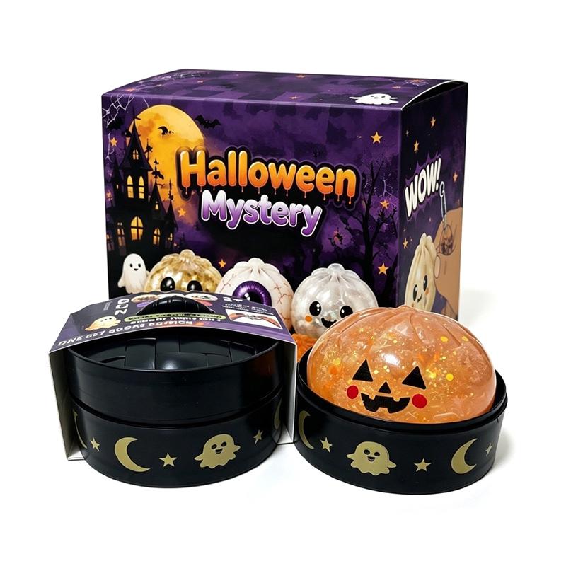 Halloween Mystery Toys Soft Material Pumpkin Ghost Eyeball Design for Toddlers Halloween Home Play Party Favors Small Surprise Gifts