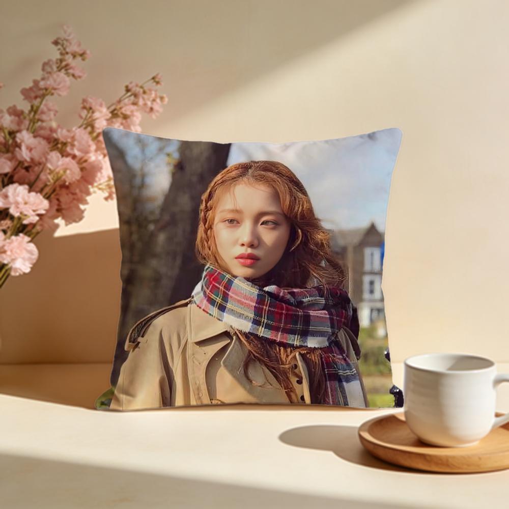 Trendy LLee SungKyunged Cushion Cover Stylish Washable Pillow Cover Ideal for Couch Bedroom Car Decoration