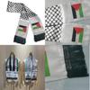 Palestine Flag Scarf 14*130cm Double Layered Polyester Fabric
