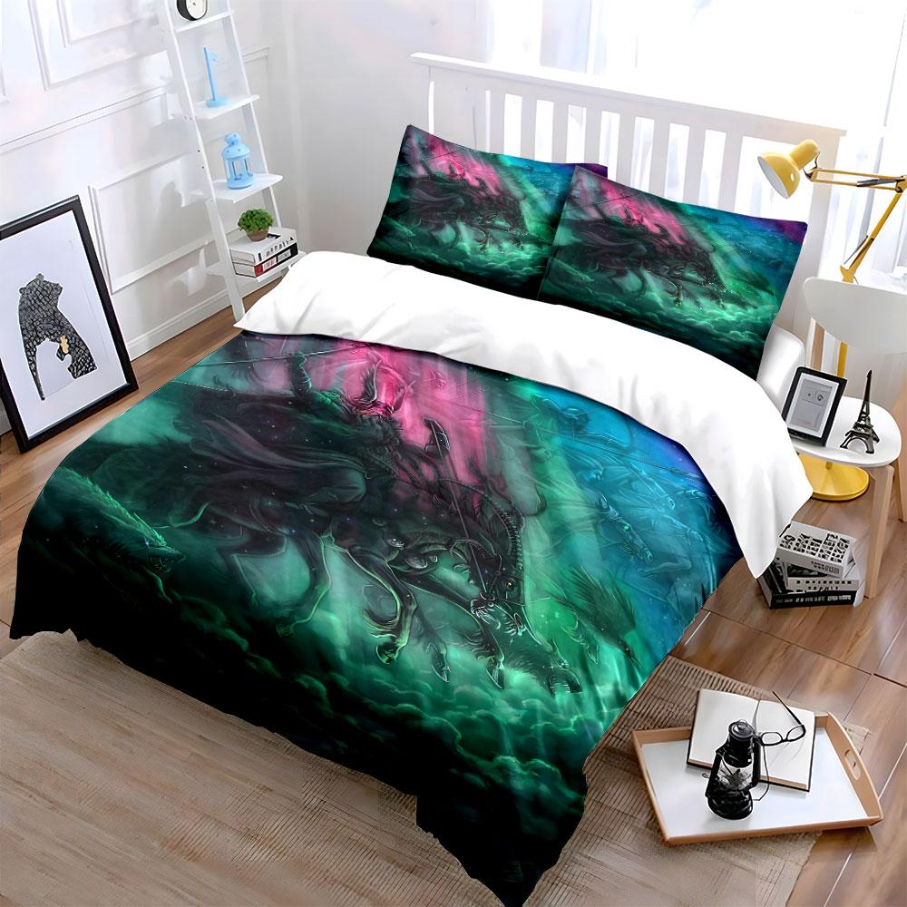 Dark horsemen with armor. Bedding sets Duvet cover sets Duvet covers Pillowcases(1 * Duvet Cover 2 * Pillowcases without duvet insert)