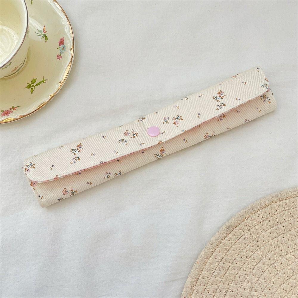 Lightweight Utensil Pouch Snap Button Fixed Tableware Storage Bag Cutlery Storage Bag Travel