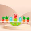 Montessori Sensory Toys Stacking Toys for Baby Rabbit Animal Balance Wooden Building Blocks Early Childhood Education Game Gift