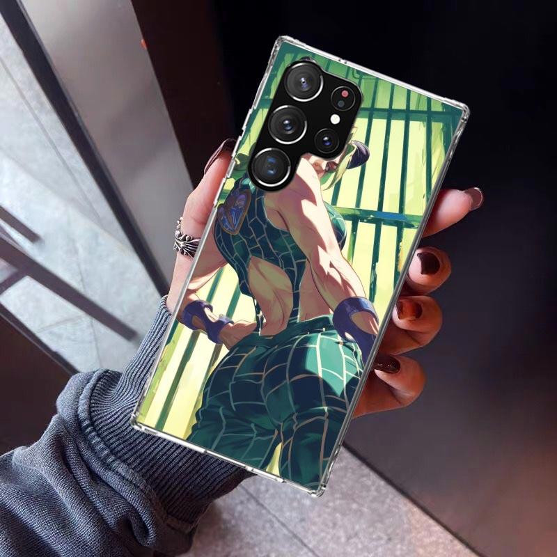 JoJo's Bizarre Adventure Jolyne Cujoh Phone Case For Samsung Galaxy S23 S24 S25 Edge S26 Ultra S22 + S21 Plus S20 FE Cover Silic