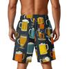 Pantalones Cortos de Capa Holgados para Hombre con Bolsillos, Pantalones Cortos Ligeros de Entrenamiento para Gimnasio, Playa y