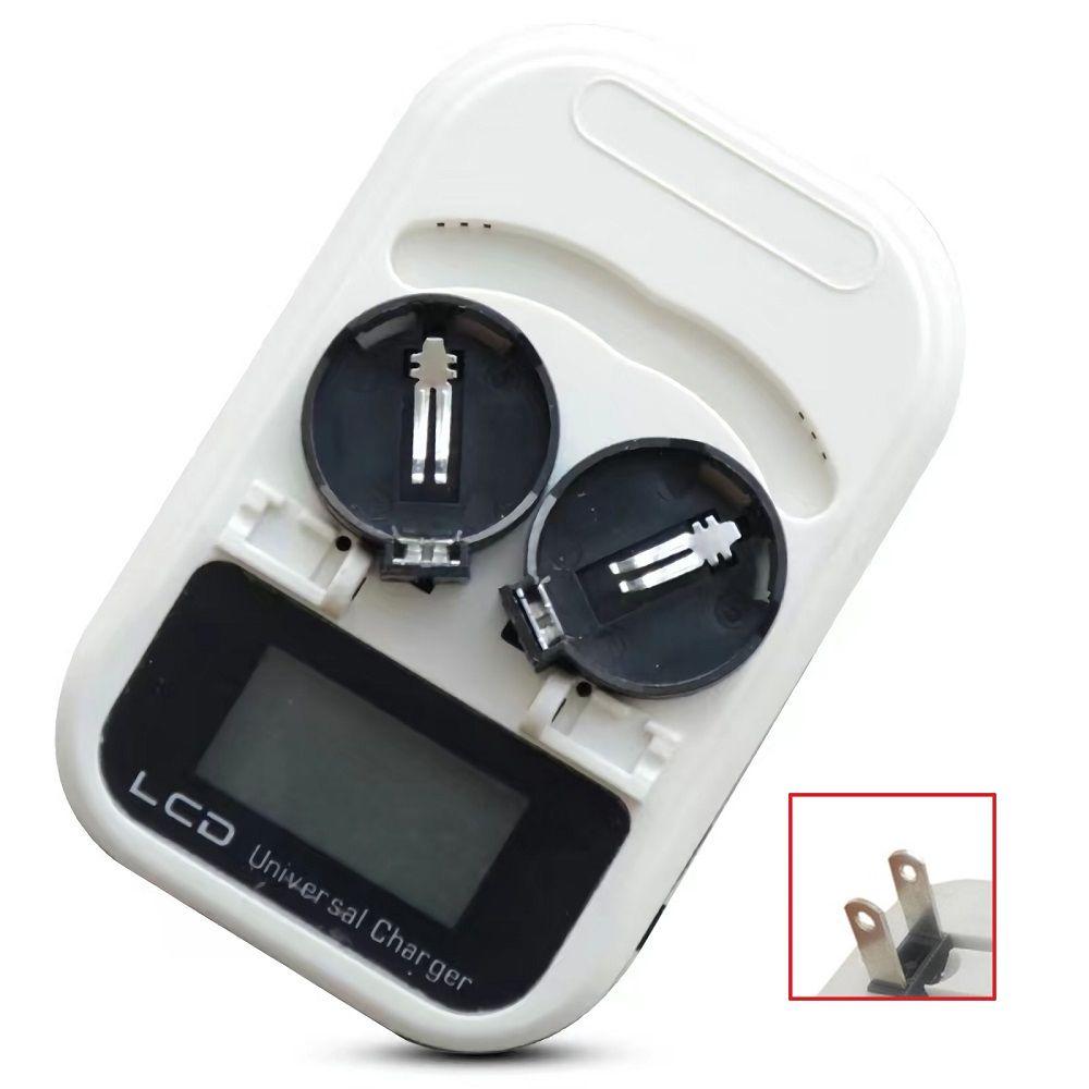 

Прочный адаптер с ЖК-дисплеем, зарядным устройством для аккумуляторов, кнопкой, быстрой зарядкой, 2 слота US Plug