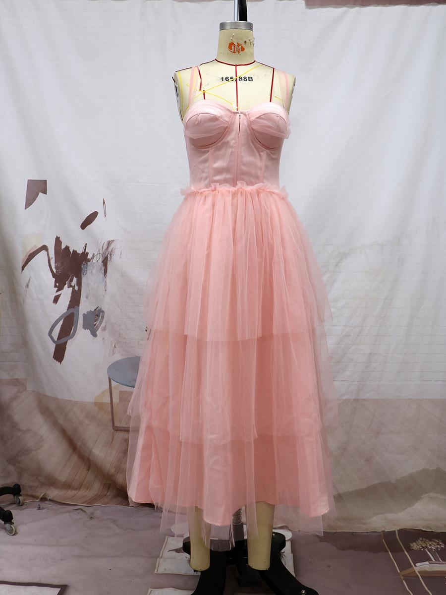 

Женское новое свадебное платье на подтяжках сексуальное сетчатое свадебное платье для подружек невесты с грудью из хлопка XL абрикосовый