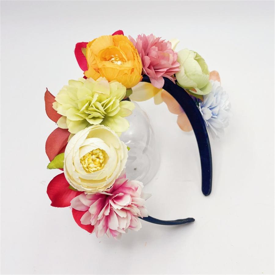 

Новая Мода Женская Высококачественная Красочная Повязка На Голову с Розами и Бабочками Головной Убор Корона для Волос Невесты Путешествия Пляж Свадьба Фестиваль Подарок