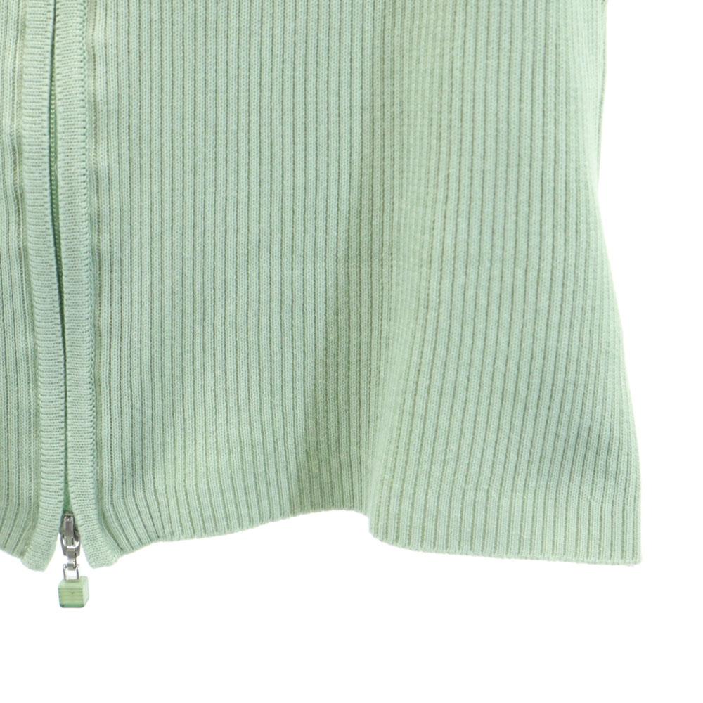 Rene Made In Japan Long Sleeve Zip Up Knit Cardigan 34 Light Green Women Used
