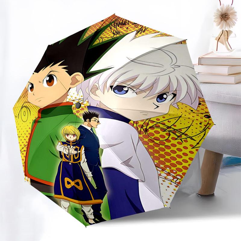 1 st Anime Karakters Automatisch Opvouwbare Paraplu Draagbaar 3-Vouws Ontwerp met IJzeren Frame, Perfect voor Buitengebruik, Feestelijke Cadeaus, Reizen, Dagelijks Gebruik, Geschikt