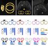 Accent Joystick Rings Accessories for Xbox One Elite Series 2 Profile Switch Buttons with Screwdriver Matte Chrome Plated