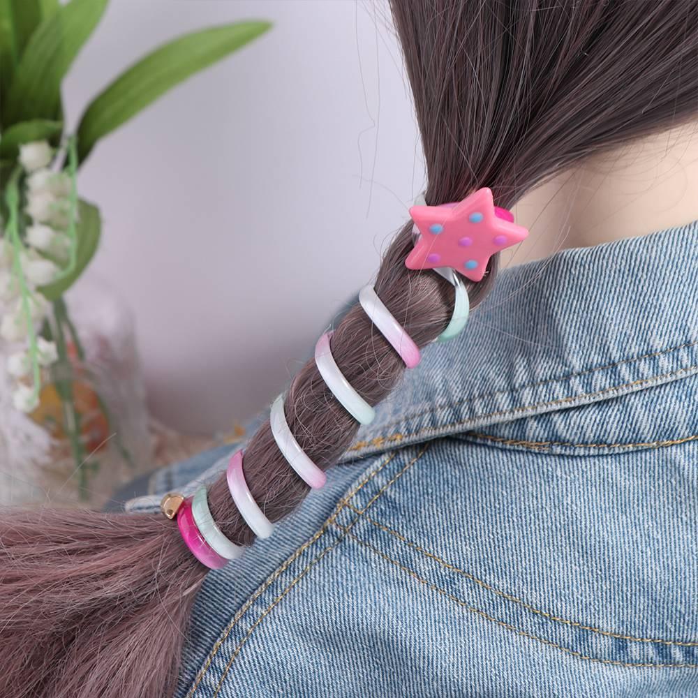 Candy Color Telephone Line Hair Rope Elastic Spiral Coil Hair Rope Cute Rainbow Hair Ring  Daily