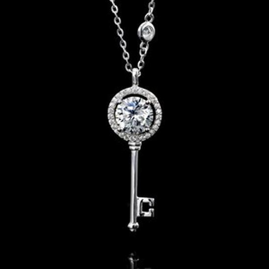 S925 Sterling Silver Light Luxury Key Necklace - Spring/Summer Clavicle Chain