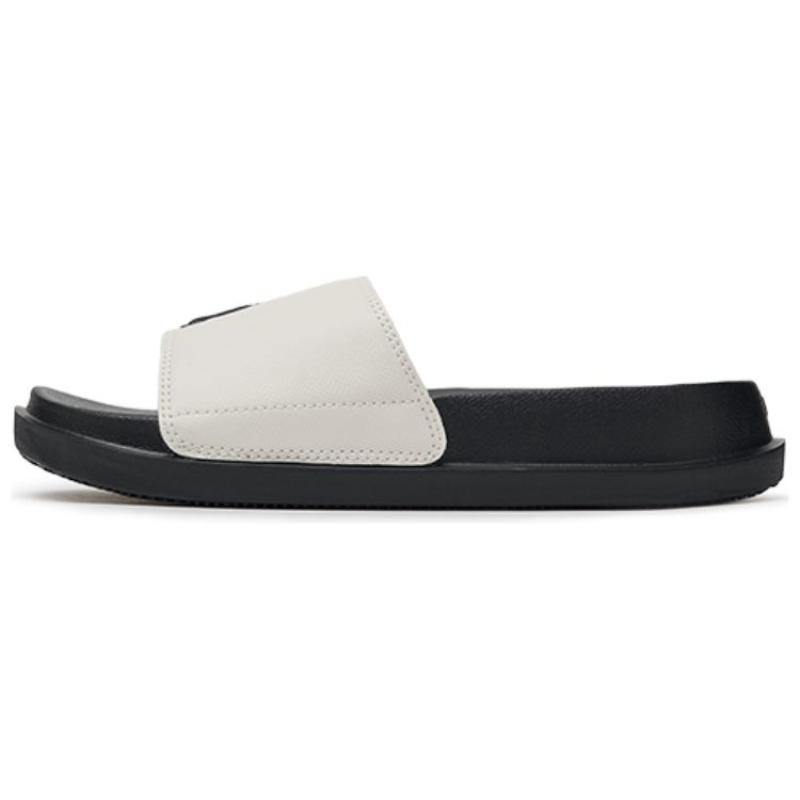 MLB Chunky Abrasion Resistant Slide Slippers Unisex Black White Sneakers 3ALPCMM4N-07IVS 38 черный белый