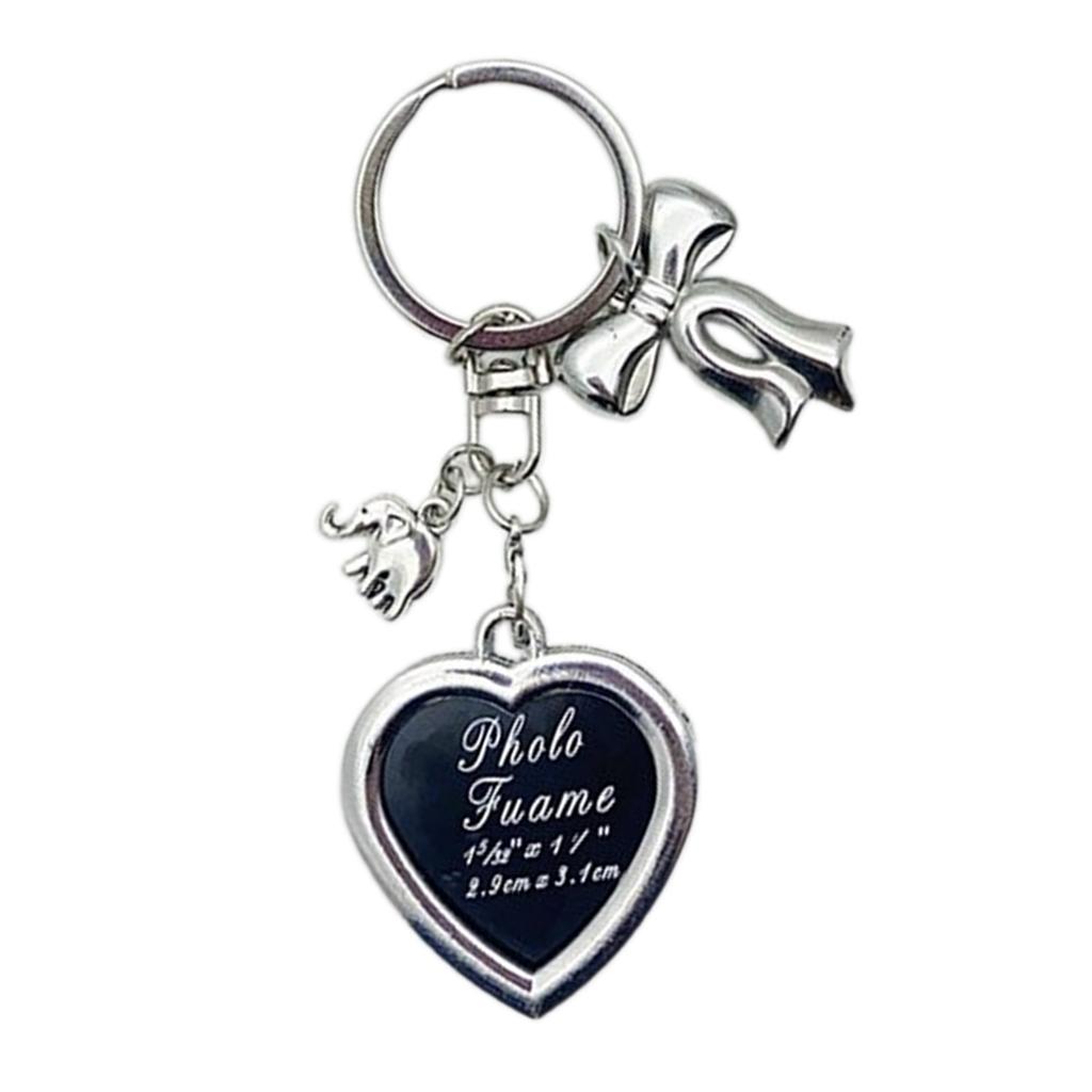 Photo Frame Love Heart Pendant Keychain Sturdy Alloy Charm Fashion Accessory for Men and Women Stylish Outfits