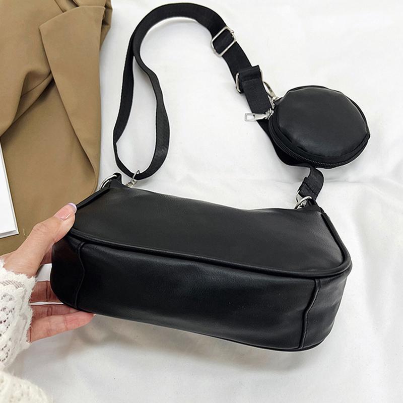 Fashion Ladies Hobos Underarm Bag Simple Women Shoulder Crossbody Bags Female Girls Small Handbags with Purse