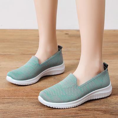 Dam Casual Ballerina Skor Utomhus Lätta Promenadskor Sommar Bekväma Andningsbara Meshskor Nya Ihåliga Skor