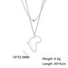 LIKGREAT African Map Necklace For Women Men Country Charm Stainless Steel Neckchain Cultural Ethnic Jewelry Gifts Wholesale