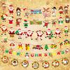 Designed Paper Beautifully Christmas Flags For Festive Holiday Scene Setting