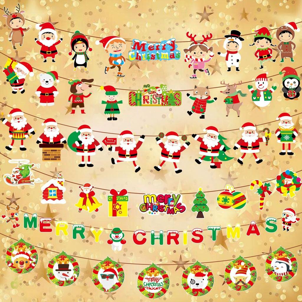 Designed Paper Beautifully Christmas Flags For Festive Holiday Scene Setting