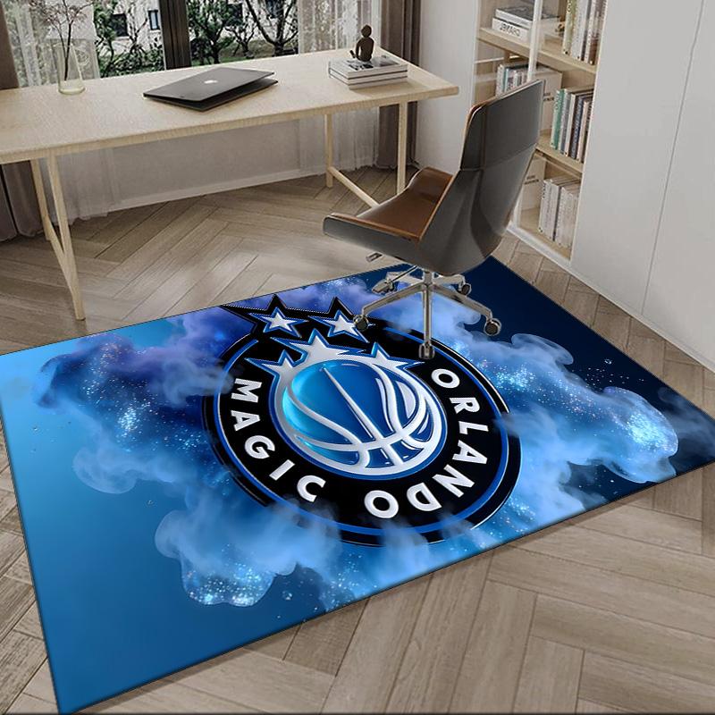 Orlando Basketball Teppich, Küchenteppiche, Yogamatte, Rutschfeste Matten, Teppich für Badezimmer, Wohnzimmer Schlafzimmer, Campingteppiche Weihnachtsgeschenk