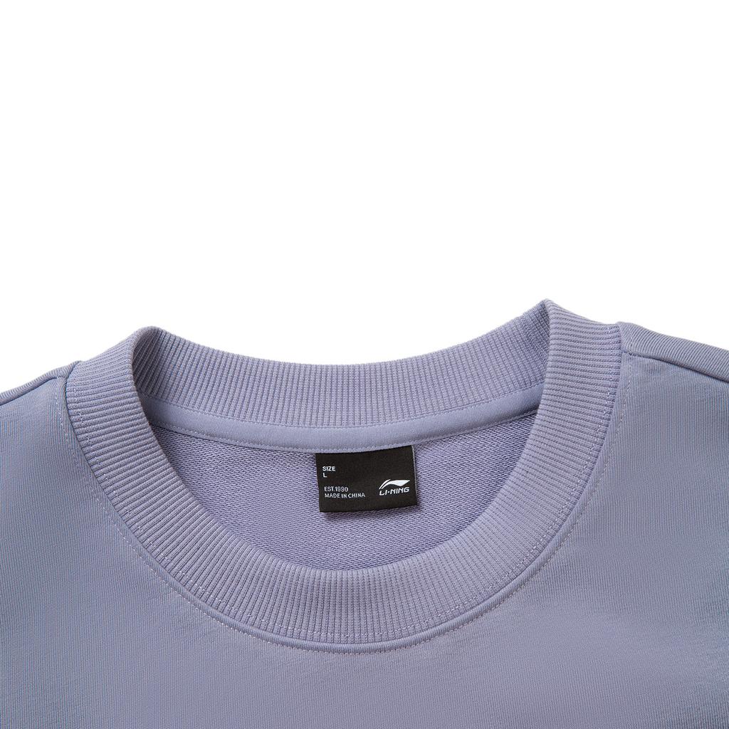 Li Ning Sports Lifestyle Series Loose Fit Crew Neck Logo Sweatshirt Unisex Sweatshirt AWDVF75-3