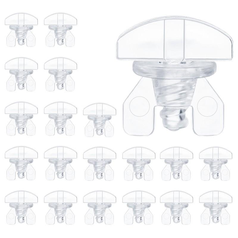 

20pcs White Plastic Curtain Track Stoppers Easy Installation Drapery Rails Sliding Gliders Curtain Fasteners Accessories