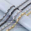 Kalen Punk Stainless Steel Melon Seed Chain Necklace Bracelet Accessories for Men Women Fashion Jewelry Sweater Necklace