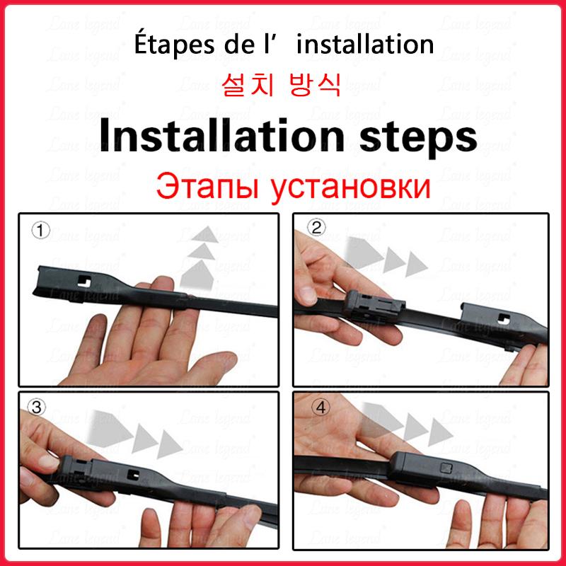 Wiper LHD Front & Rear Wiper Blades Set For Peugeot 3008 Mk2 2017 - 2023 Windshield Windscreen Window Brush 28"+16"+12"