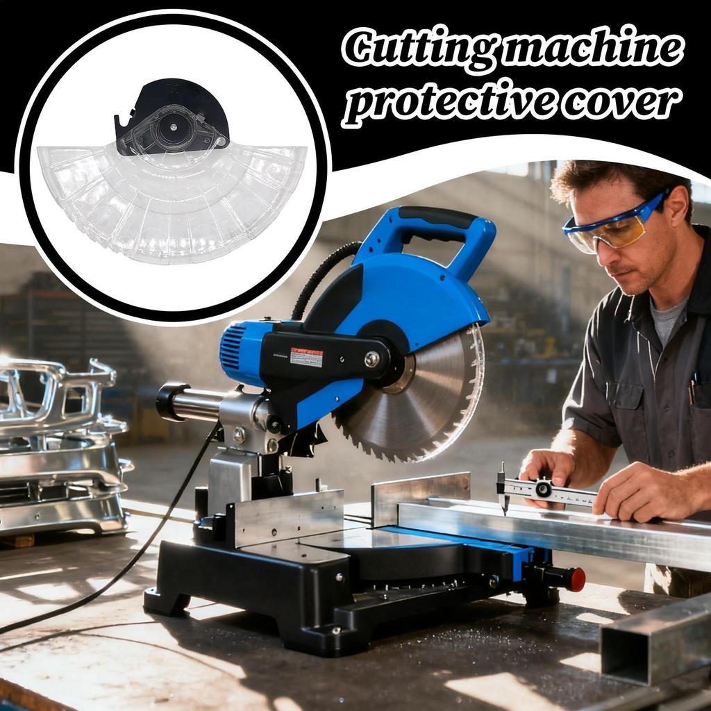Dustproof Grinder Guard Angle Grinder Saw Hood 10-inch Transparent Hood Aluminum Saw Accessories For Woodworking Carpentry Wood
