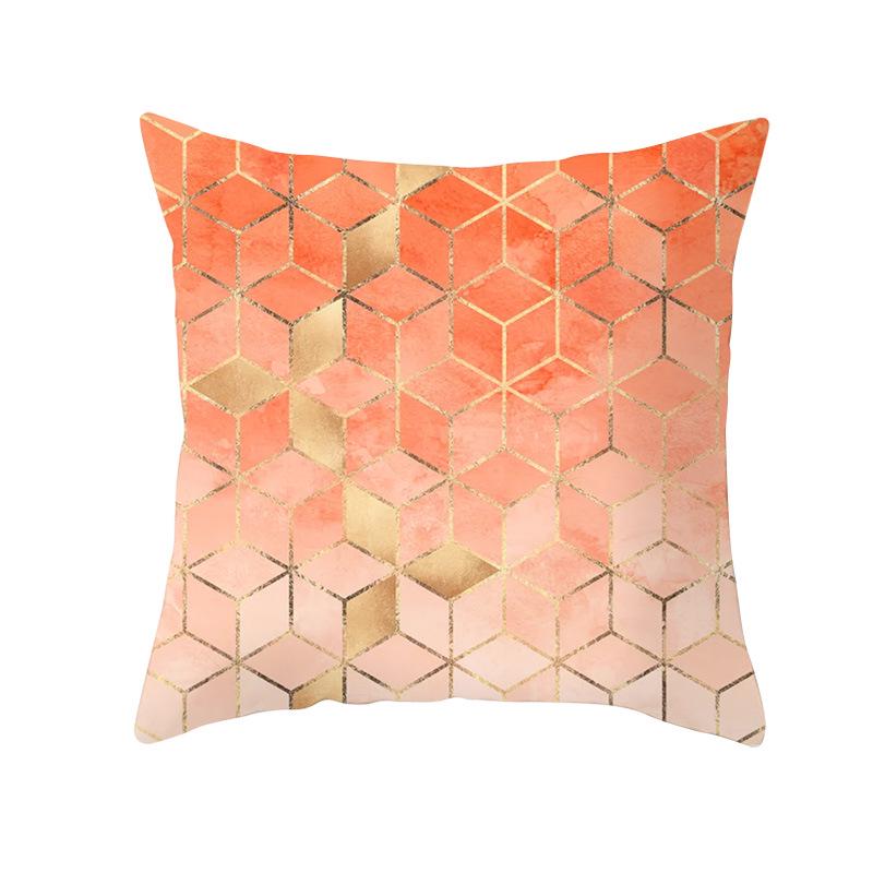 Geometric Sofa Pillow Cover Peach Skin Creative Home Office Cushion Cover Car Cushion