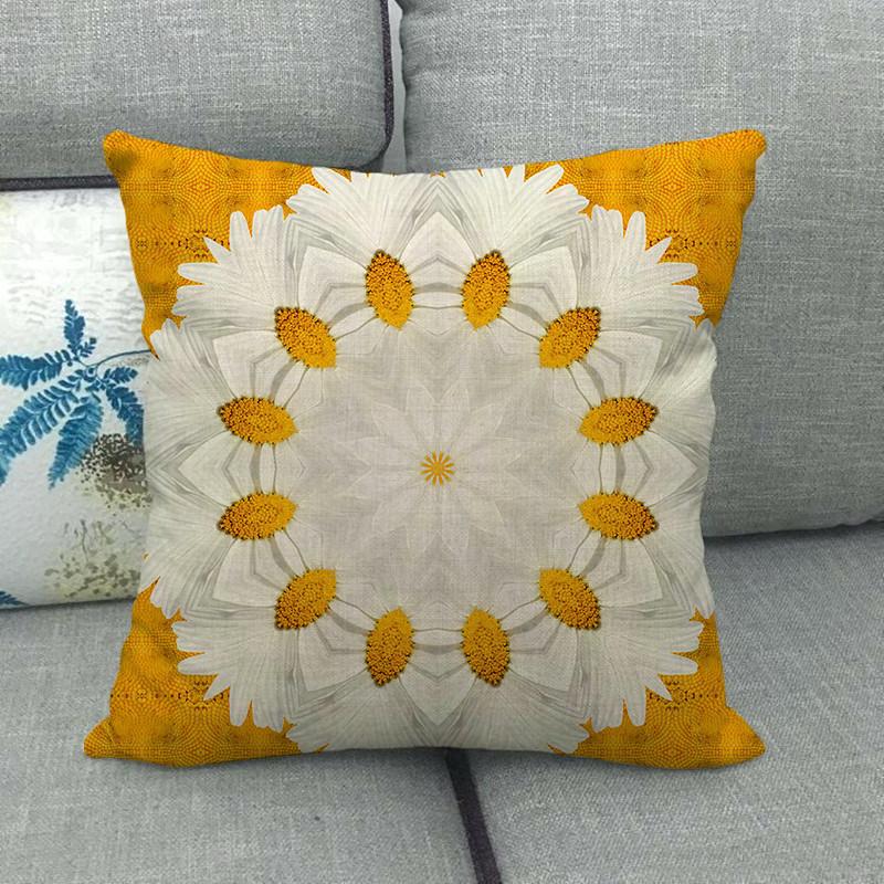 Symmetrical Bohemian Geometric Patterns Digital Printing Short Plush Pillow Covers For Car Sofa Office Cushion Cover Home Goods
