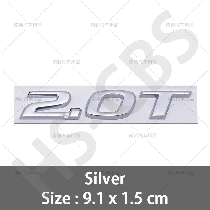 Metal Car Stickers 2.0T RearTrunk Emblem Sport Letter Body Car Logo Badge For Honda Accord Spirior Civic City Fit Crv Jade