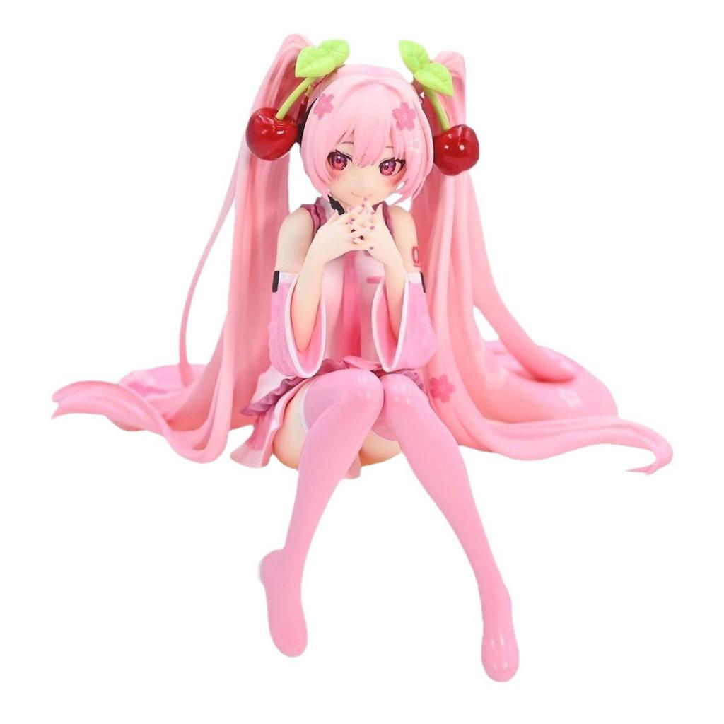 Hatsune Miku Sakura Sitting Anime Figure - Desktop Ornament and Gift
