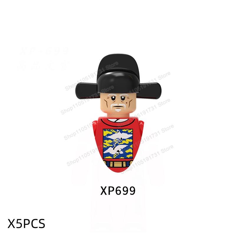 MOC Chinese Soldier Figures Building Blocks Shangzhou Dynasty Qin Dynasty Castle Warrior Knights Army Accessories Bricks Toys