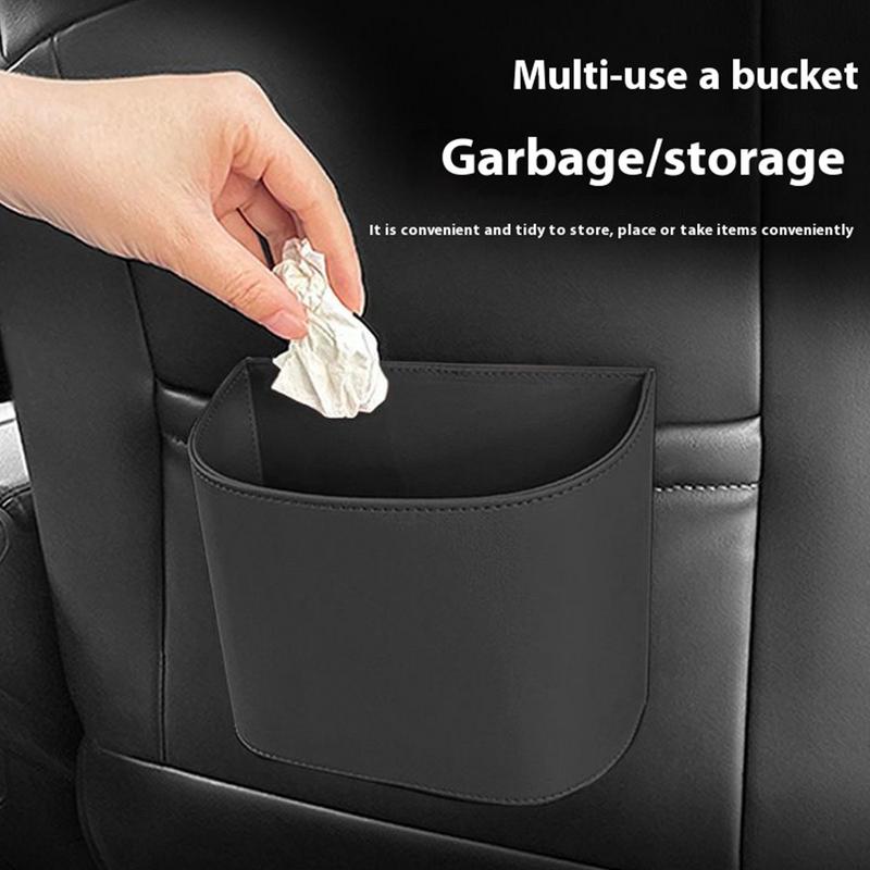 Car Trash Can Dangling Car Trash Bin Multifunctional Vehicle Interior Accessories Reusable Sunglasses Holder For Trucks