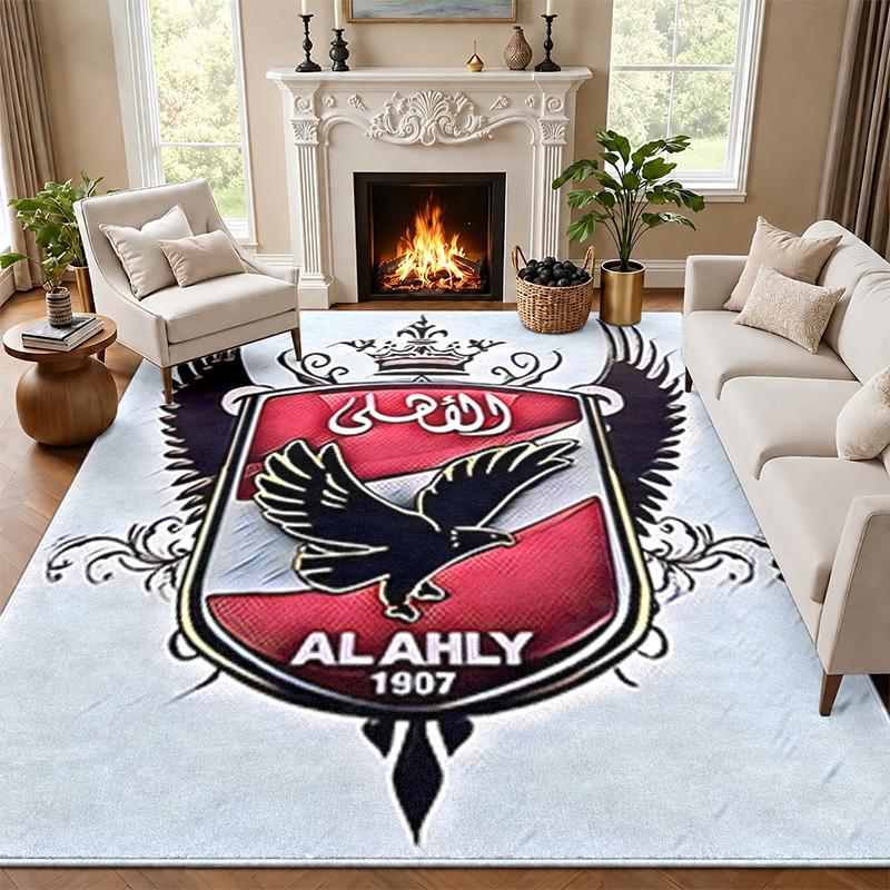 Al Ahly FC Carpet Door Mat for Living Room or Bedroom Protective Mat Under Chair Office Decoration Christmas Gift Birthday Present