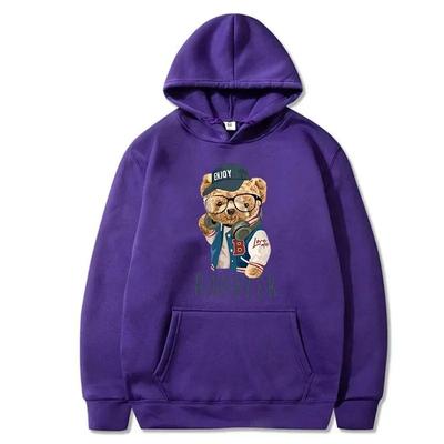 Sweat à capuche décontracté à imprimé ours en peluche populaire pour femmes, amoureux de la mode, multicolore, automne et hiver, sweat-shirt à manches longues S-3XL