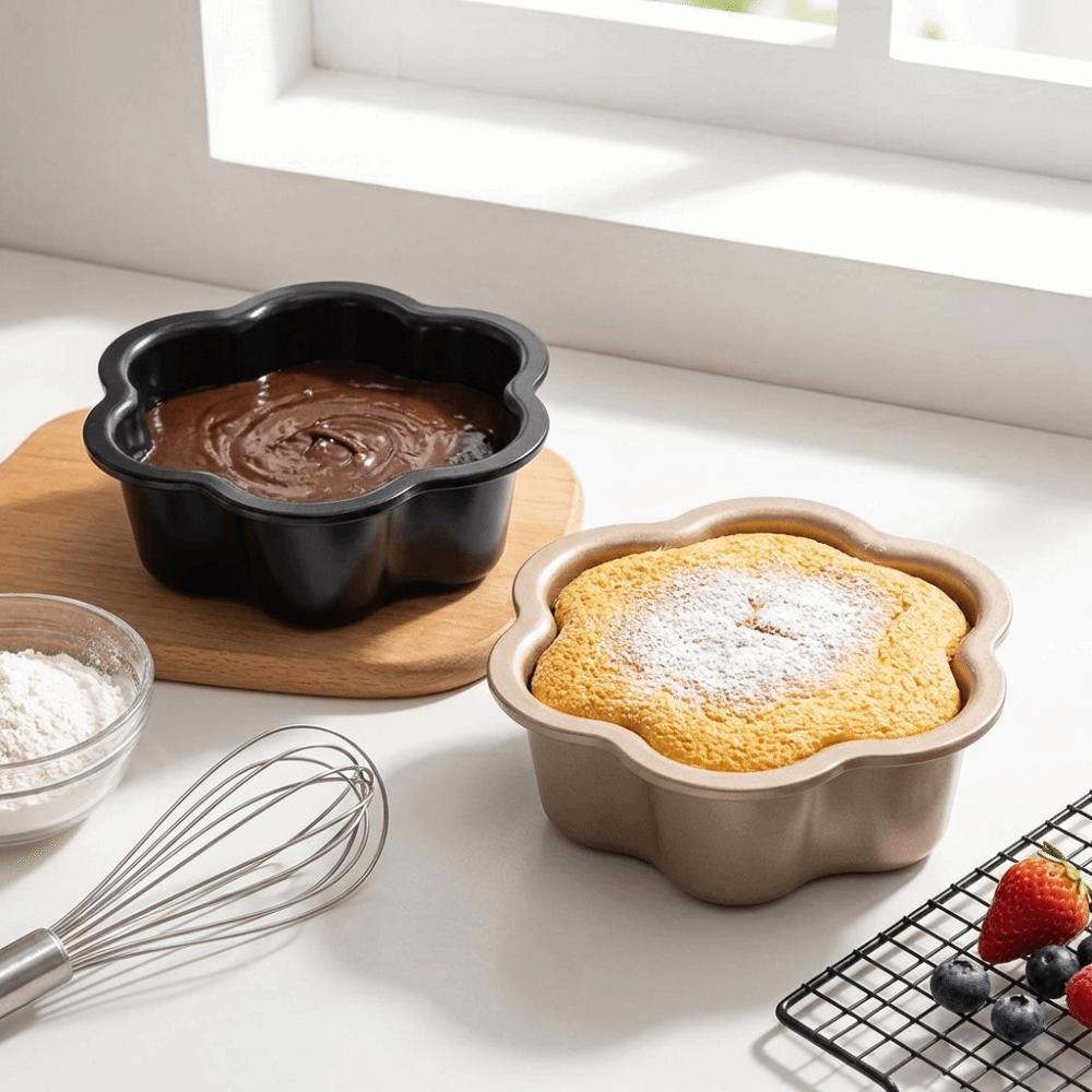 6/8inch Floral Shape Cake Pan Anti-rust Sponge Cake Mold Carbon Steel Bread Mold Kitchen Gadgets
