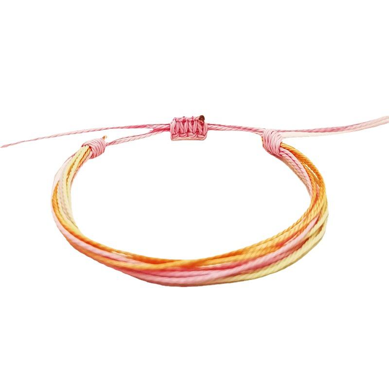 Boho-Armband aus handgefertigtem, gewachstem Kordel für Damen & Herren - Wasserdicht, Gewebter Strand-Stil.