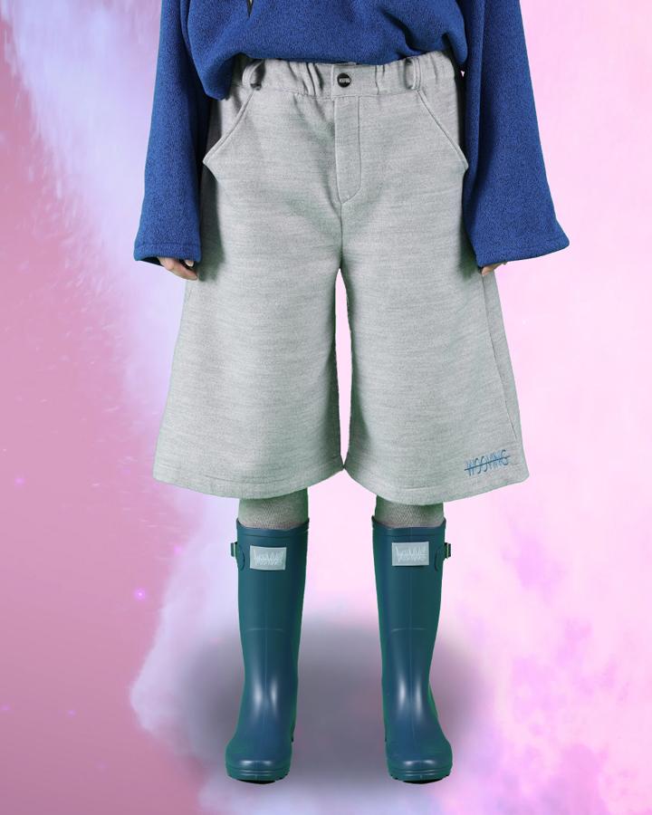 Ubing Wide Half Pants (Gray)
