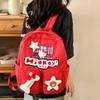 New Versatile Elementary School Backpack Women's Red Cute Cat Soft Girl Student Backpack Niche Star School Bag