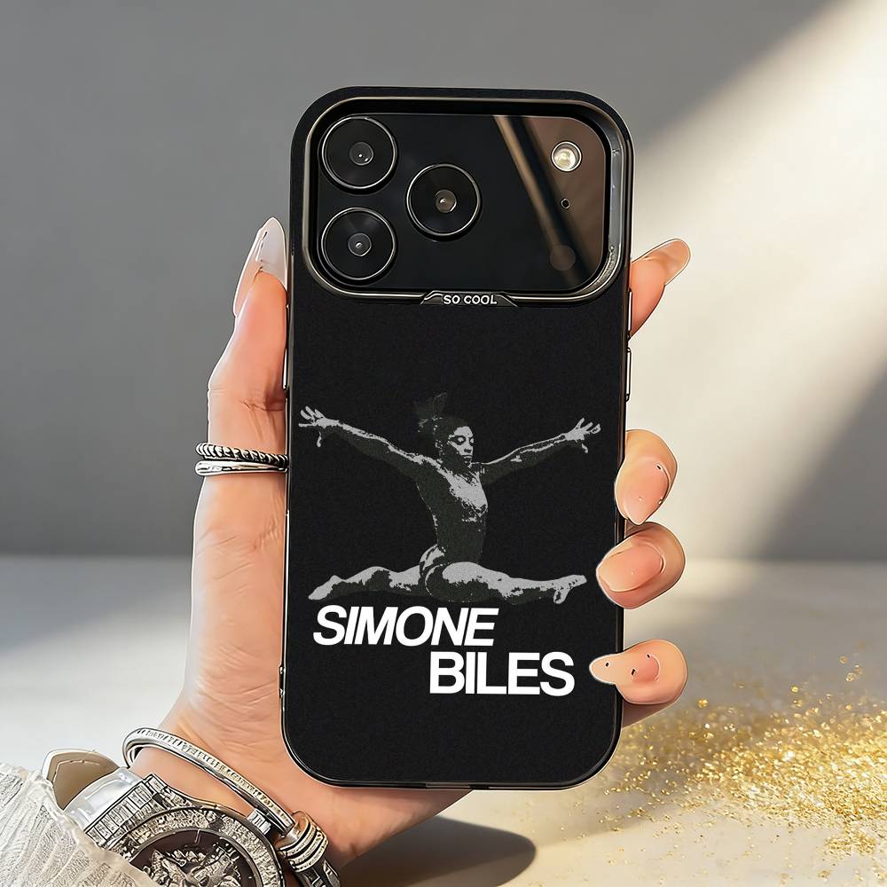 

S-Simone Bil-es Phone Case For iPhone17 16 15 14 13 12 Pro Max Grey Black Matte Laser Metallic Aurora Funda iPhone13