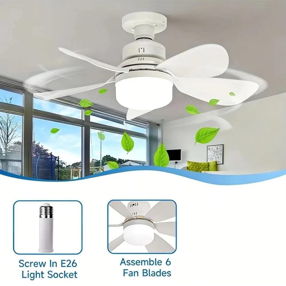 Dimmable LED Light Fan With Remote Control Electric Fan Ceiling Lamp Ceiling Fan Light Living Room