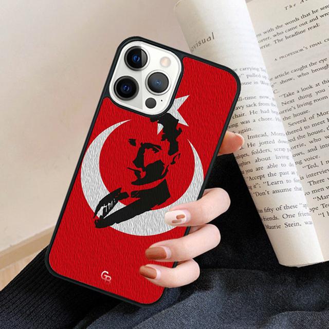 Turkei Turkey Ataturk Flag Banner Phone Case Back Cover for iPhone 17 Air 16 15 14 13 11 12 Pro Max Plus Fundas