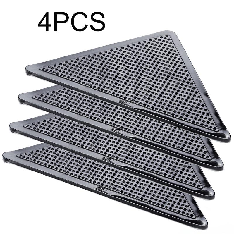 4PCS Mat Grippers Non-Slip Rubber Sticker for Tile Hardwood Floors