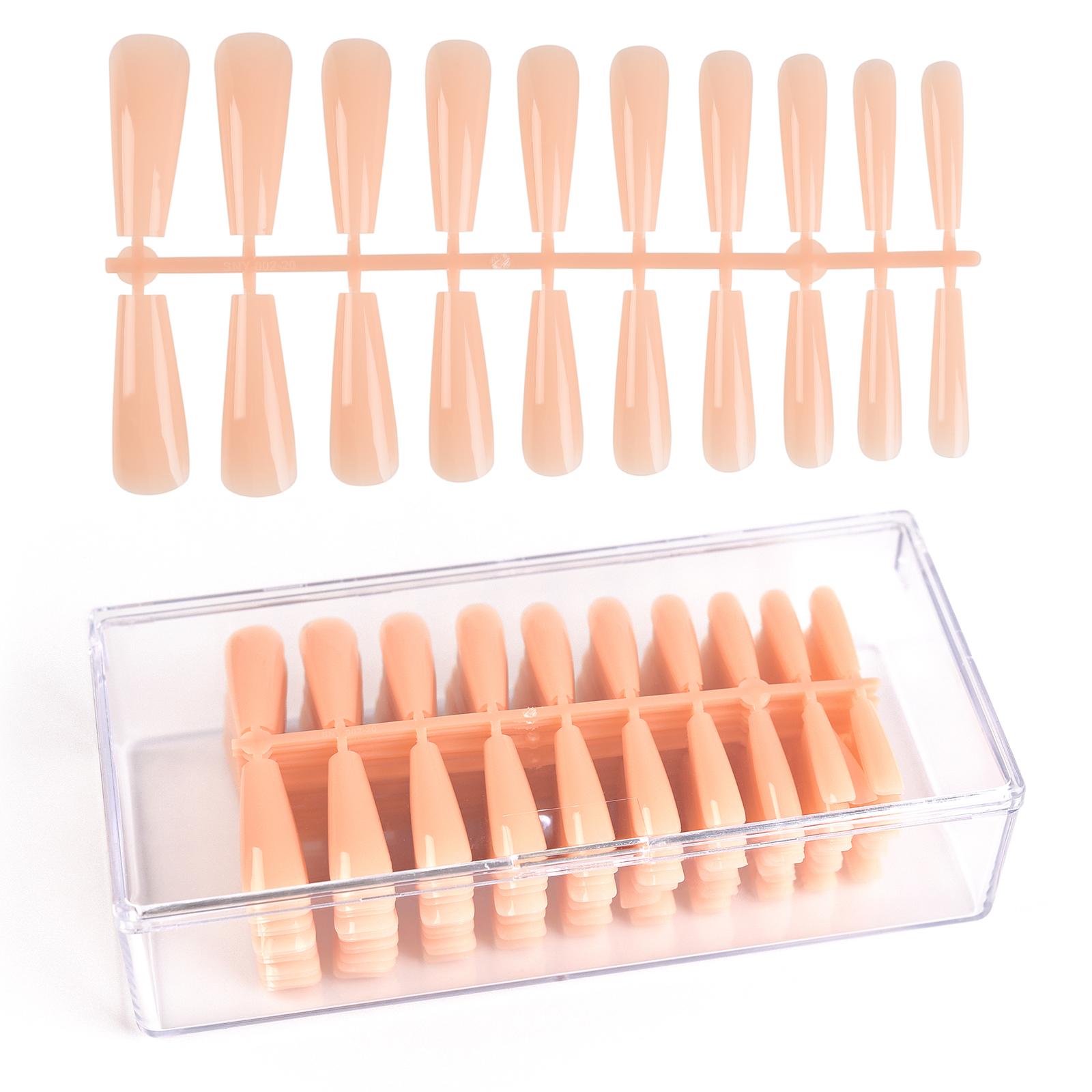 

KADS 1 коробка, 440 шт., накладные ногти разных размеров, без складок, накладные ногти с полным покрытием, аксессуары для ногтей в форме гроба, инструменты