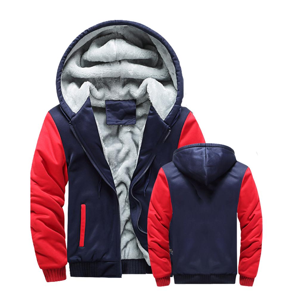 Zimní bunda Muži Teplý kabát Silný fleece Pánské Zip Bundy s kapucí Běžné Sportovní oblečení S kapucí Svrchní oblečení Dlouhé rukávy Sportovní Mikina