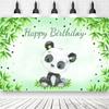 Panda Narozeninová Party Bambusový Kreslený Plakát vlastní Dětský Novorozený Portrét Fotografie Pozadí Fotografie Foto Booth Foto Studio