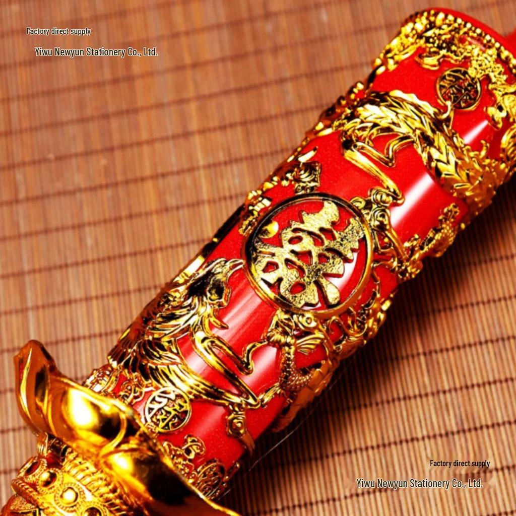 Double Happiness LED Windproof Candle: Dragon & Phoenix Design for Weddings - Safe, Smokeless, Large.